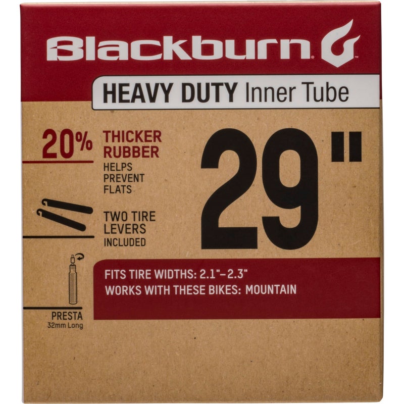 Blackburn 29" x 1.9-2.3" Presta Heavy Duty Bicycle Inner Tube with tire levers - Image 3