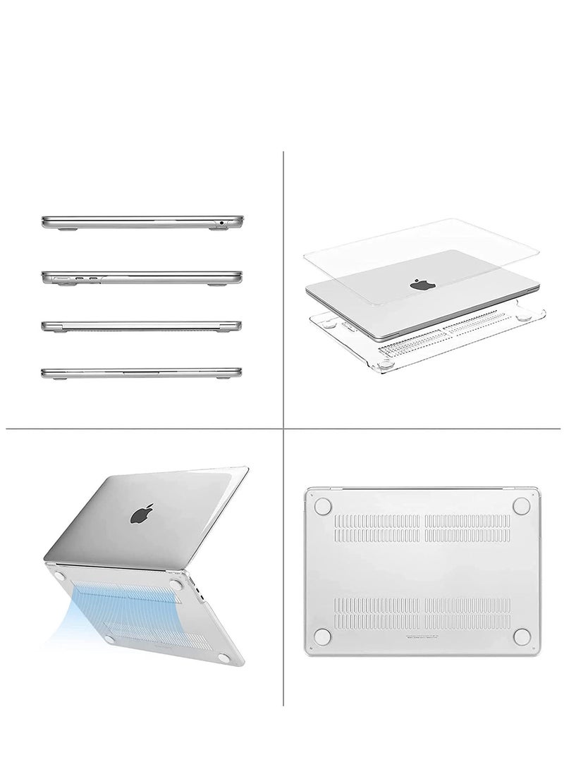 MacBook Pro 13 inch Case 2023 /2022 /2021 /2020-2016 M2 M1 A2338 A2251 A2289 A2159 A1989 A1708 A1706 with/Without Touch Bar Plastic Hard Shell Case Cover Clear - Image 2
