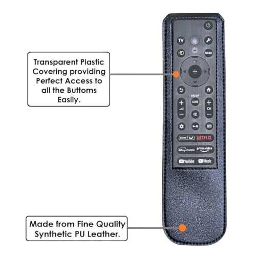 Zaoma Remote Cover Case Pouch Sleeve Compatible/Replacement for Sony Bravia Smart TV 2023 Voice Remote RMF-TX910U Remote Control Case (Black) - Image 4