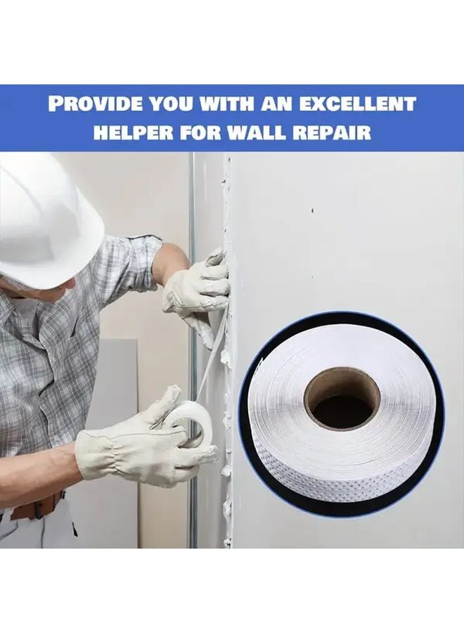 1574 شريط زاوية PVC ذاتي اللصق مقاس 8 بوصات - شريط بلاستيكي متين للنمط المنقط للإصلاحات أسقف الجبس - Image 3