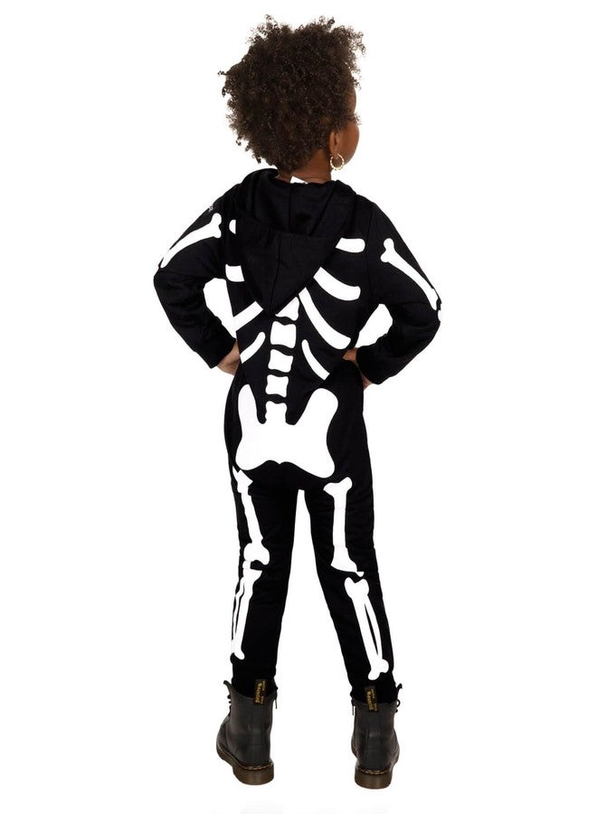 Tipsy Elves Kids Skeleton Halloween Costume Jumpsuit for Babies and Toddlers - Unisex Sizing - Spooky White Skeleton Halloween Costume For Boys and Girls Size 2T - Image 2