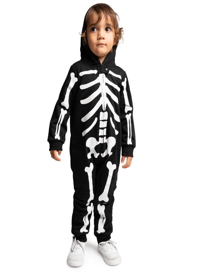 Tipsy Elves Kids Skeleton Halloween Costume Jumpsuit for Babies and Toddlers - Unisex Sizing - Spooky White Skeleton Halloween Costume For Boys and Girls Size 2T - Image 4