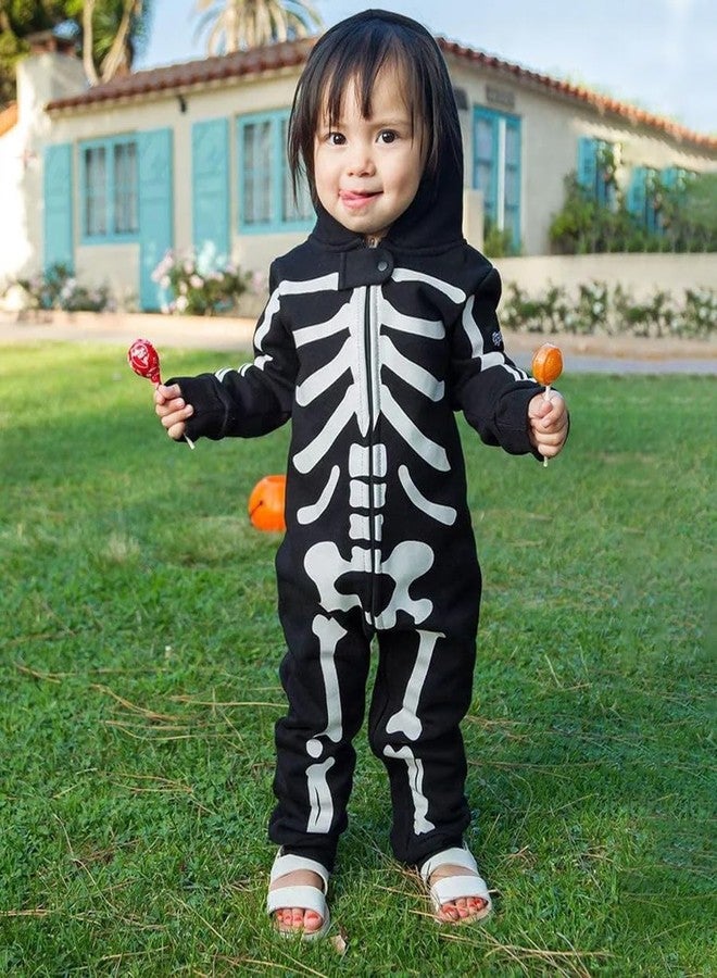 Tipsy Elves Kids Skeleton Halloween Costume Jumpsuit for Babies and Toddlers - Unisex Sizing - Spooky White Skeleton Halloween Costume For Boys and Girls Size 2T - Image 3