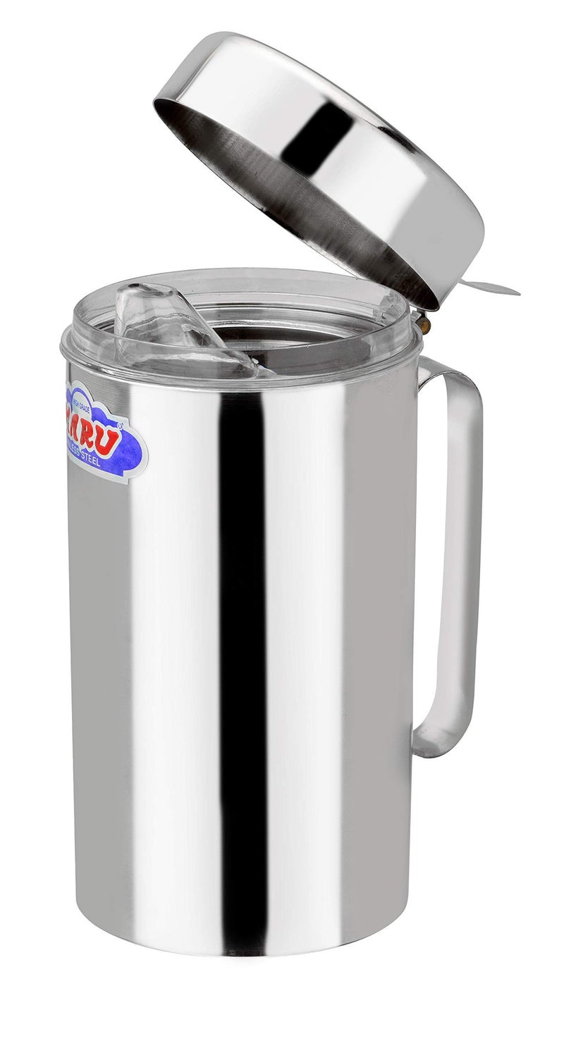 MARU Stainless Steel Oil dispensers for kitchen 1 litre - Durable Kitchen Oil Containers/Can with Handle, Ideal for Cooking Perfect Oil Dispenser for Kitchen Use (1000ML + 1000ML) - Image 3