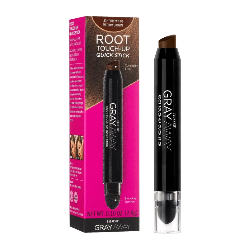 EVERPRO Gray Away Root Touchup Quick Stick, Light Brown, 0.1 Oz - Image 1