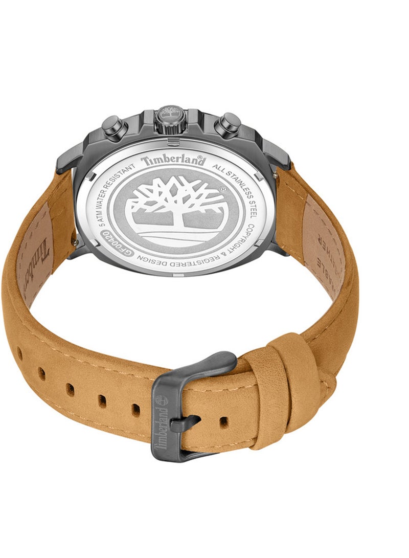 Timberland Men Trumbull Brown Dial Leather Strap Analog Watch for Men, 45mm - Image 3