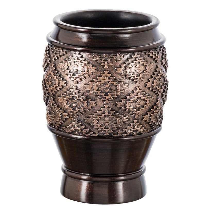 Creative Scents Dublin Brown Bathroom Accessories Set Complete - 4 Pc. Bathroom Sets Accessories, Luxury Bathroom Accessory Set - Soap Dispenser, Soap Dish, Tumbler & Toothbrush Holder Set - Image 5