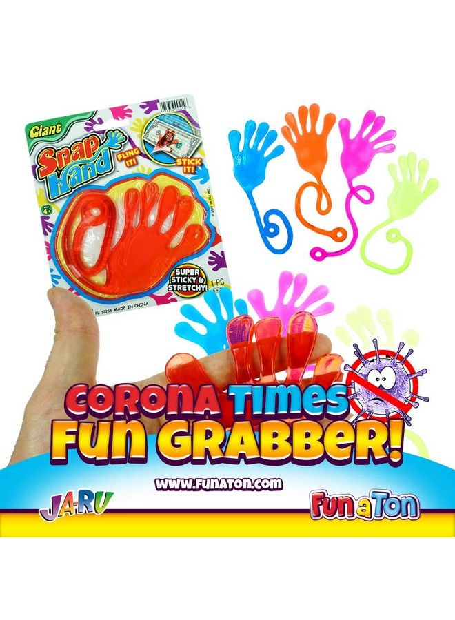 Ja-Ru أيدي لزجة ألعاب مطاطية قابلة للتمديد (1 عبوة 2 يد) لعبة فidget رائعة هدايا حفلات أيدي لزجة لوازم عيد الميلاد للأطفال، ألعاب بالجملة، هدايا في الجوارب، أكياس الهدايا. مزحة. - Image 3
