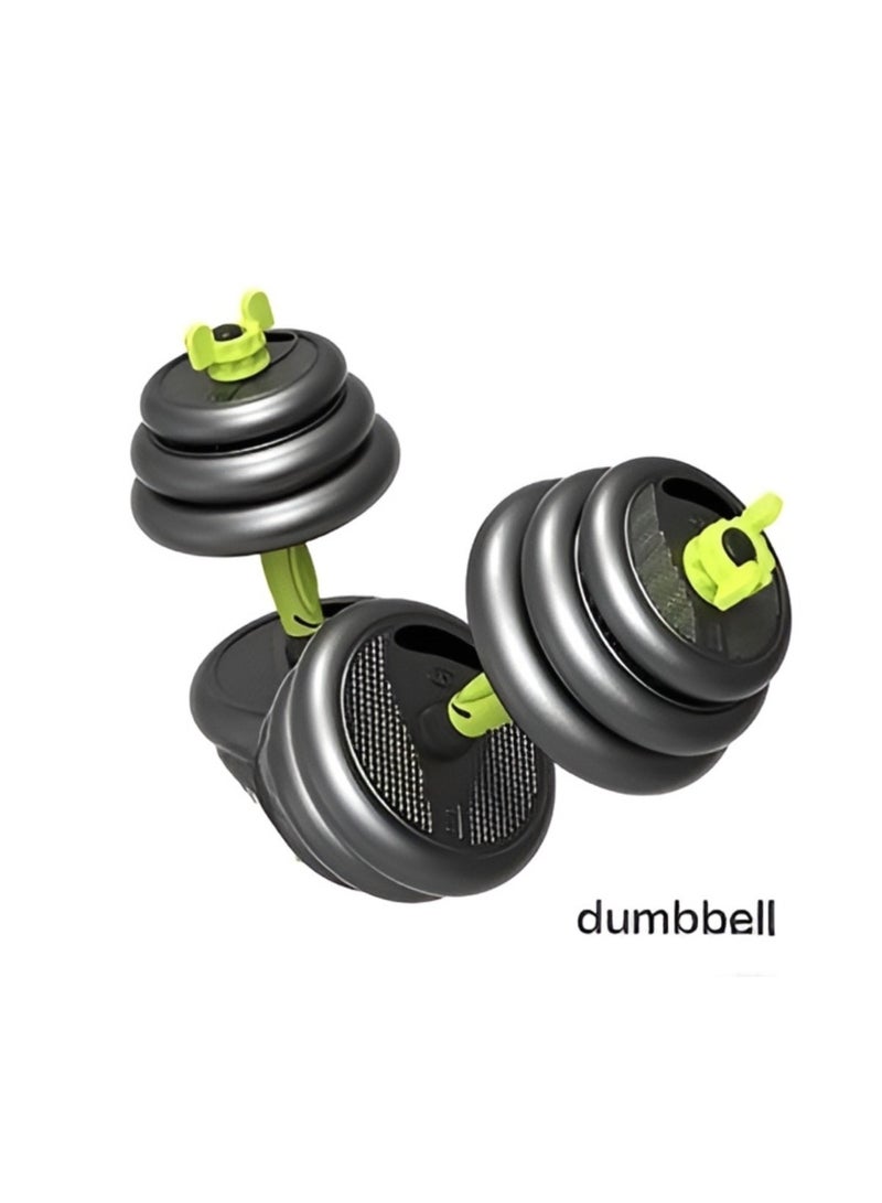 Huitich 20kg Dumbbell Set PE Coated Concrete for Dynamic Workouts Black - Image 3