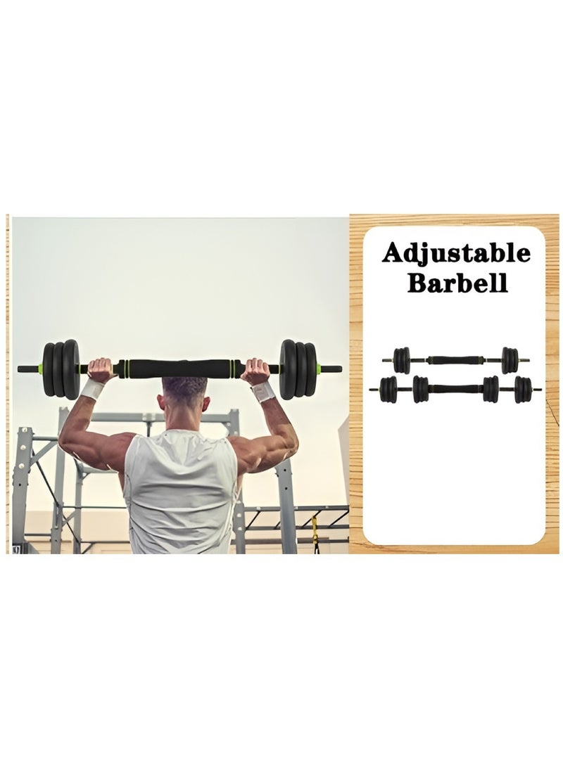 Huitich 20kg Dumbbell Set PE Coated Concrete for Dynamic Workouts Black - Image 5
