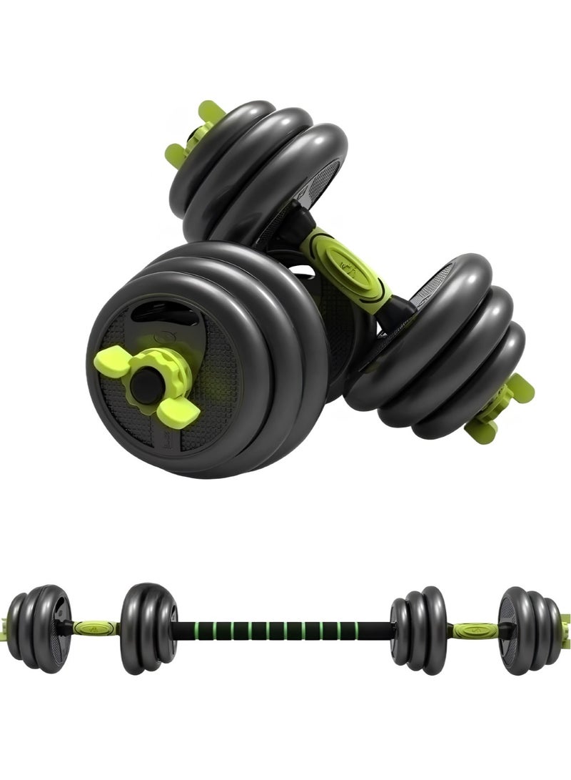 Huitich 20kg Dumbbell Set PE Coated Concrete for Dynamic Workouts Black - Image 1