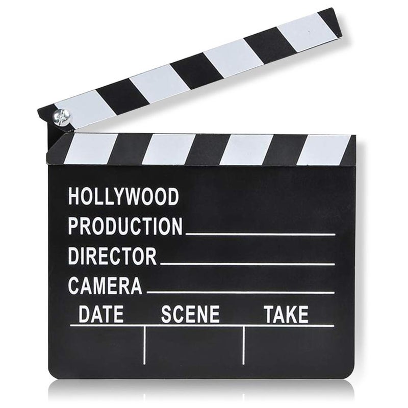 ArtCreativity Movie Clapboard Hollywood Movie Theme Party Decorations Academy Awards Party Supplies and Film Dcor Slate Clapperboard Prop for Stage Plays Fun Photo Booth Prop