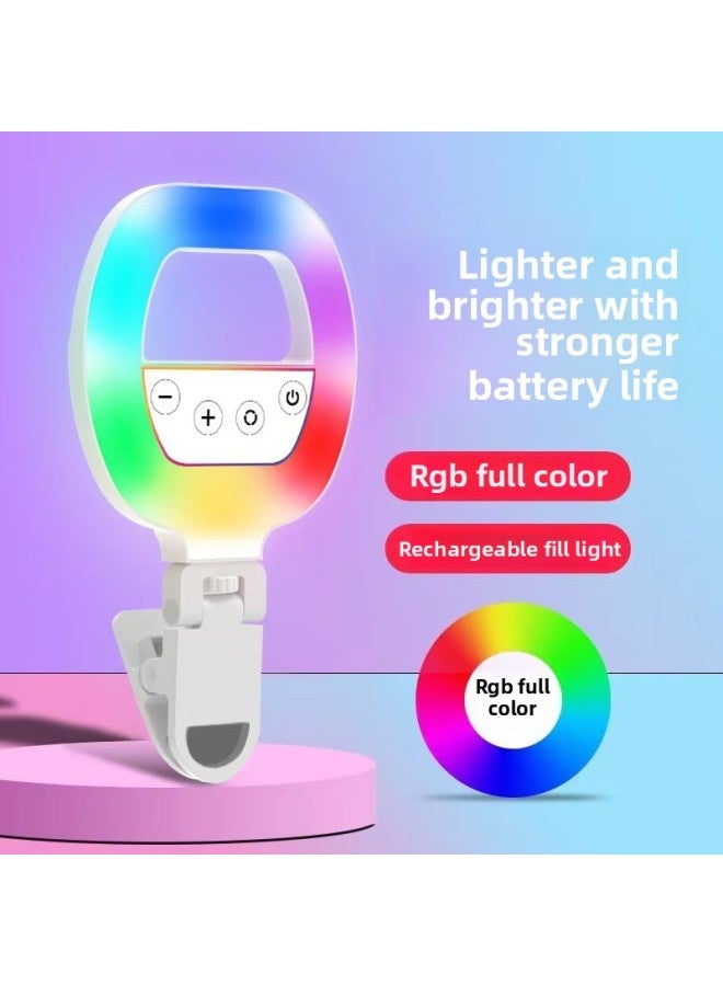 general W60 Mobile Phone Fill Light Mini Portable Photo Video Selfie Beauty RGB Clip Fill Light Camera Pocket Light-Specifications:W60 Three-color Fill Light - Image 2