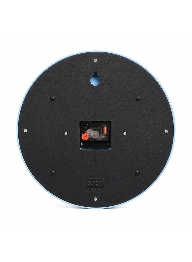 SONERA 32 cm Round Wall Clock in Light Blue – Elegant Modern Wall Clock for Home and Office Décor - Image 3