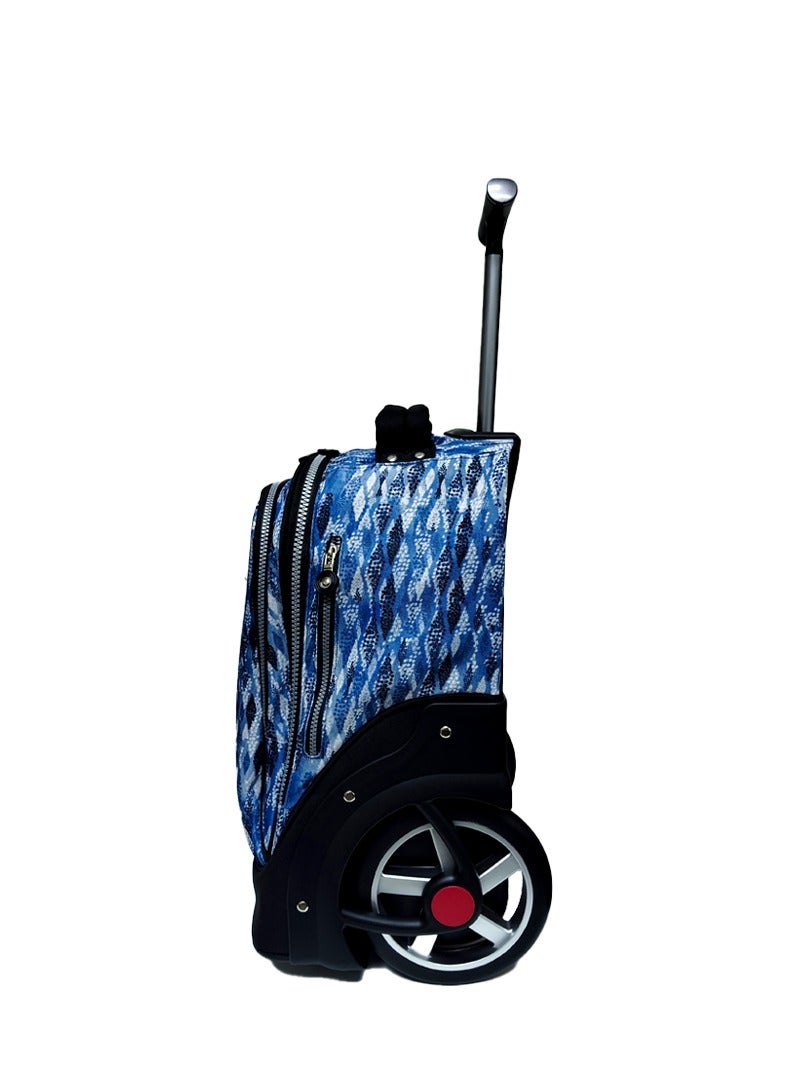 باور حقيبة ظهر مدرسية بعجلات كبيرة – حقيبة سفر متينة وأنيقة للأطفال والمراهقين - Image 1