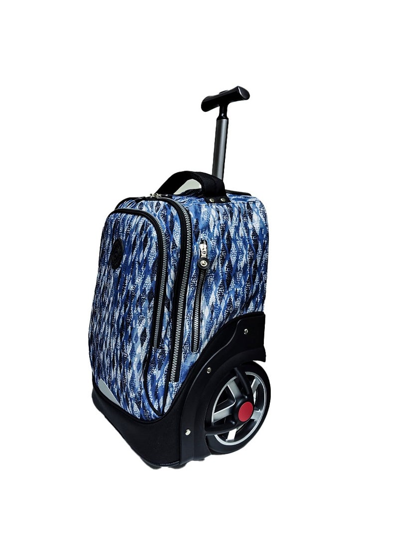باور حقيبة ظهر مدرسية بعجلات كبيرة – حقيبة سفر متينة وأنيقة للأطفال والمراهقين - Image 2