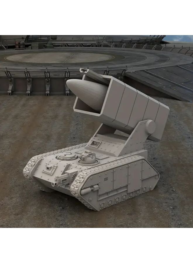 H68 Tank B RPG Sci Fi Miniature Futuristic Gray Battle Machine With Missile Launcher - Image 4