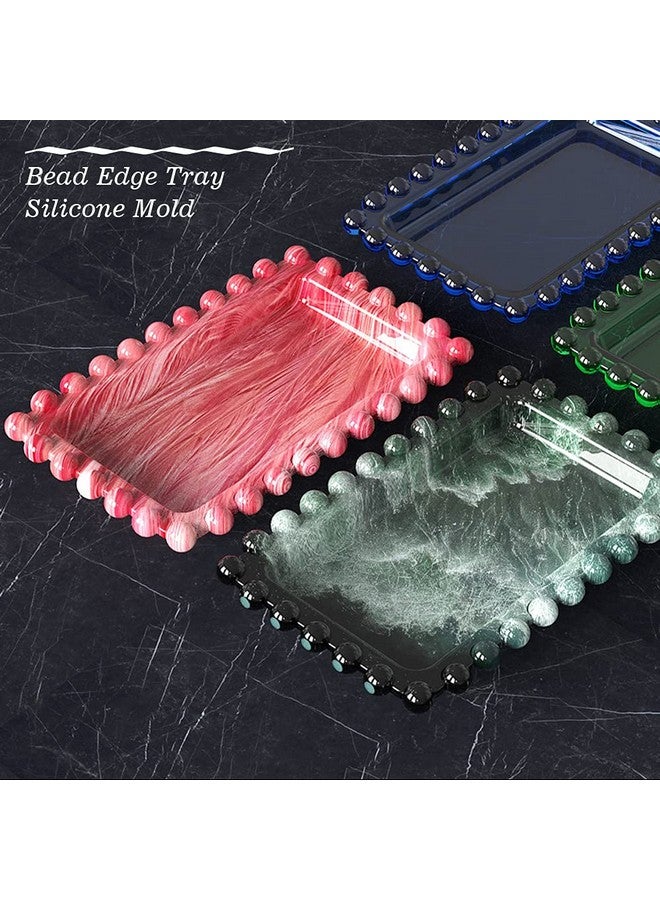 Wehous Resin Tray Mold With Bead Edges Rectangle Jewelry Plate Mould For Resin Epoxy Casting Display Trinket Candles Holder Soap Dish Storage Container Art Crafts Making Supplies Home Decoration - Image 3
