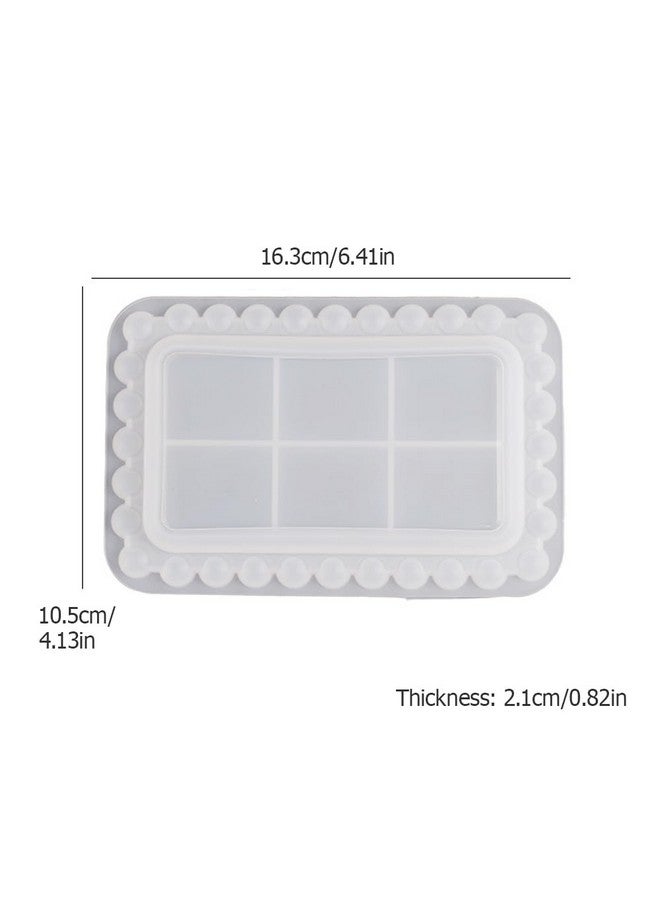 Wehous Resin Tray Mold With Bead Edges Rectangle Jewelry Plate Mould For Resin Epoxy Casting Display Trinket Candles Holder Soap Dish Storage Container Art Crafts Making Supplies Home Decoration - Image 2