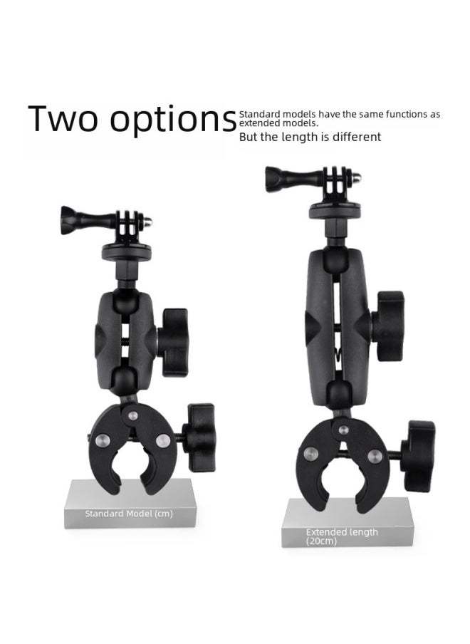 Electric Car Mobile Phone Sports Camera Handlebar Bracket Motorcycle Riding Navigation Bracket Universal Clip Selfie Live Clip-Color:Standard Edition + Integrated Cold Shoe Clip - Image 3