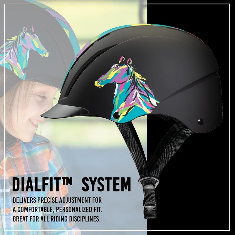 Troxel Spirit Helmet Black Duratec - Equestrian Riding Helmet - Image 4