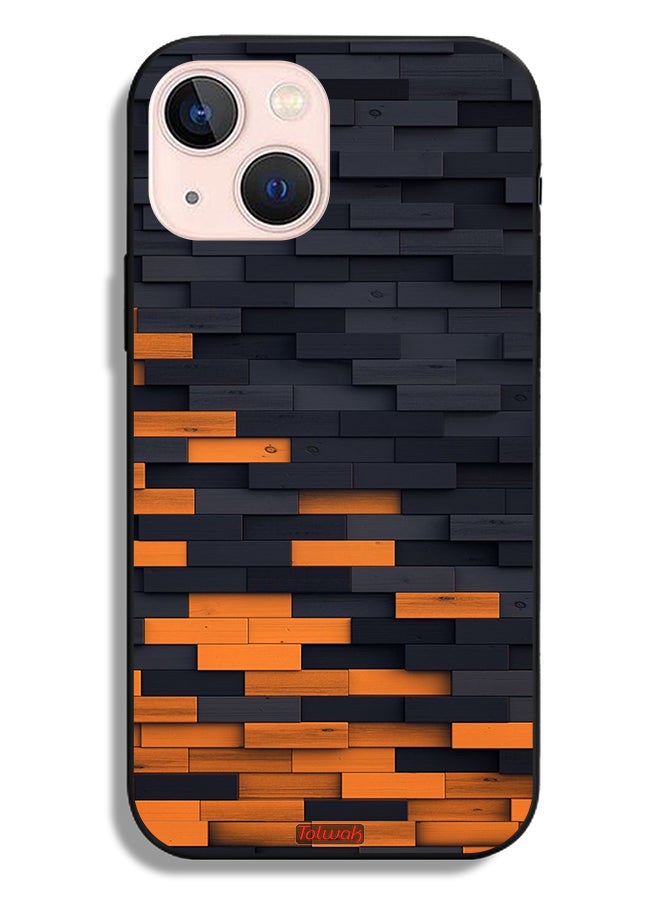 Tolwak Apple iPhone 13 mini Protective Case Wooden Wall - Image 2