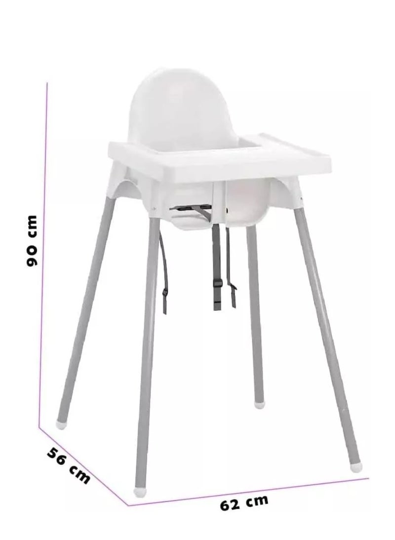 MAAS Adjustable High Chair with Food Tray and Safety Belt for Children 90X66X54 Cm - Image 3