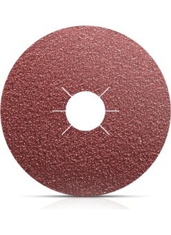 karbosan - Aluminum Oxide Fiber Disc Sandpaper 115 mm x 22 mm P24 (5 Pieces) - Image 1