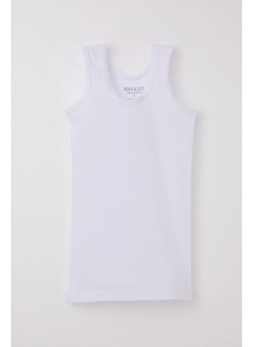 Breeze Girls Thick Strappy Undershirt 3-13 Years, White  - Image 1