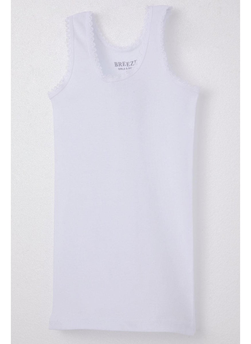 Breeze Girls Thick Strappy Undershirt 3-13 Years, White  - Image 3