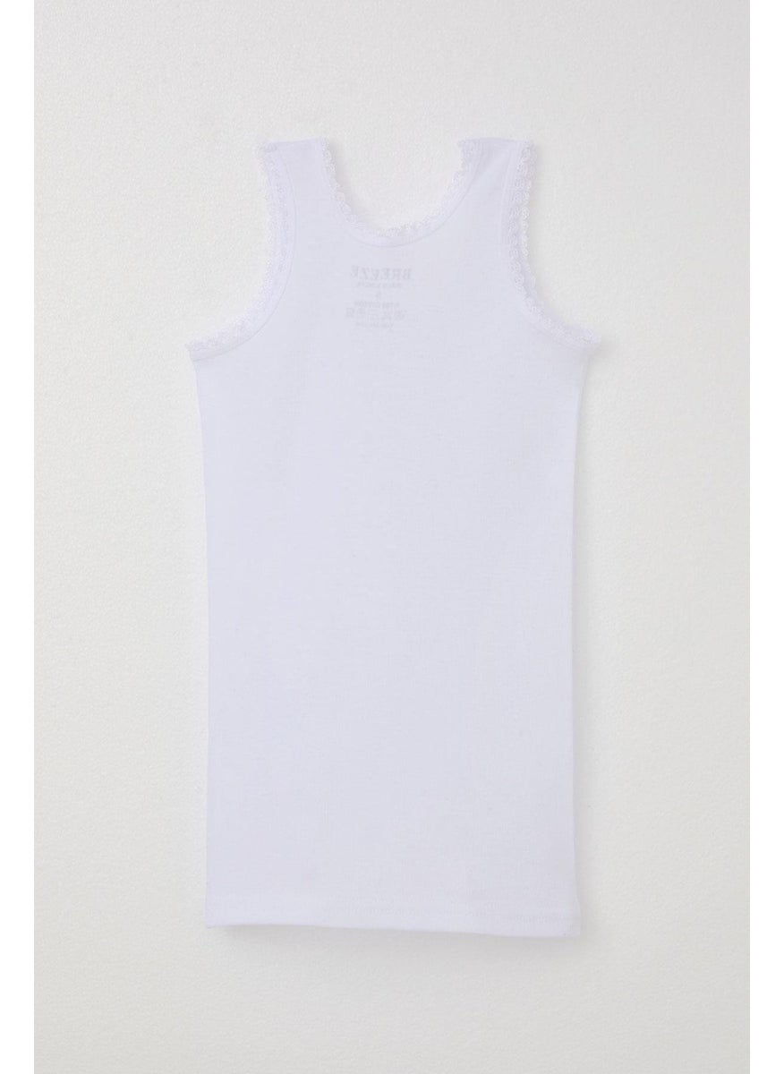 Breeze Girls Thick Strappy Undershirt 3-13 Years, White  - Image 2