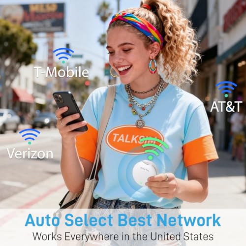 TALKSIM UFO Mobile Hotspot with 5GB Data, Portable Pocket WiFi 6 & 4G LTE Hotspot MiFi Device, Compatible with AT&T, T-Mobile, Verizon |10 Connected Devices, USA Coverage, No Contract (White, 5GB) - Image 3