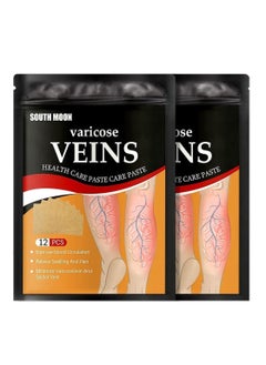 24 Pieces Varicose Veins Patches Relief Phlebitis Angiitis 100% Natural Ingredients Added Eliminate the Appearance of Varicose Veins Vein Inflammation Treatment For Men & Women