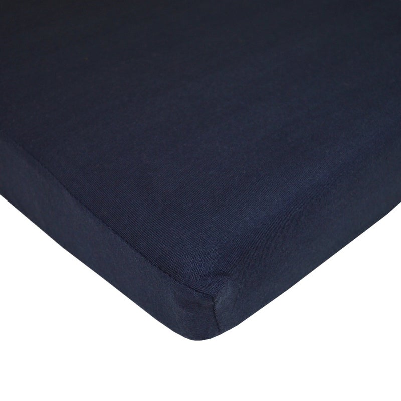 American Baby Company American Baby Company Supreme Fitted Crib Sheet 28 x 52 Enhanced Thickness for Soft Breathable Neutral 100 Cotton Jersey Comfort Navy for Boys and Girls 