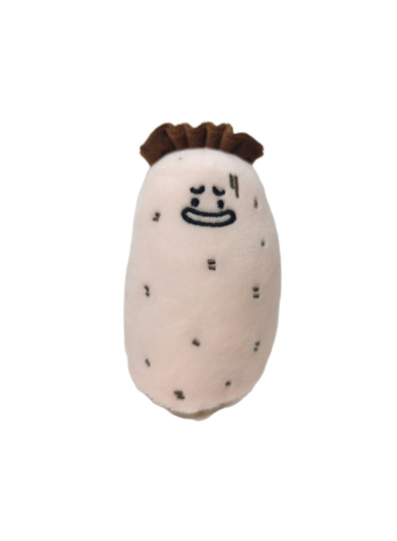 10cm Lotus Root Vegetables And Fruits Series Plush Toys, Cute Snack Expression Plush Doll Bag Pendant, Doll Soft Plush Toy Boy Girl Birthday Gift  - Image 1