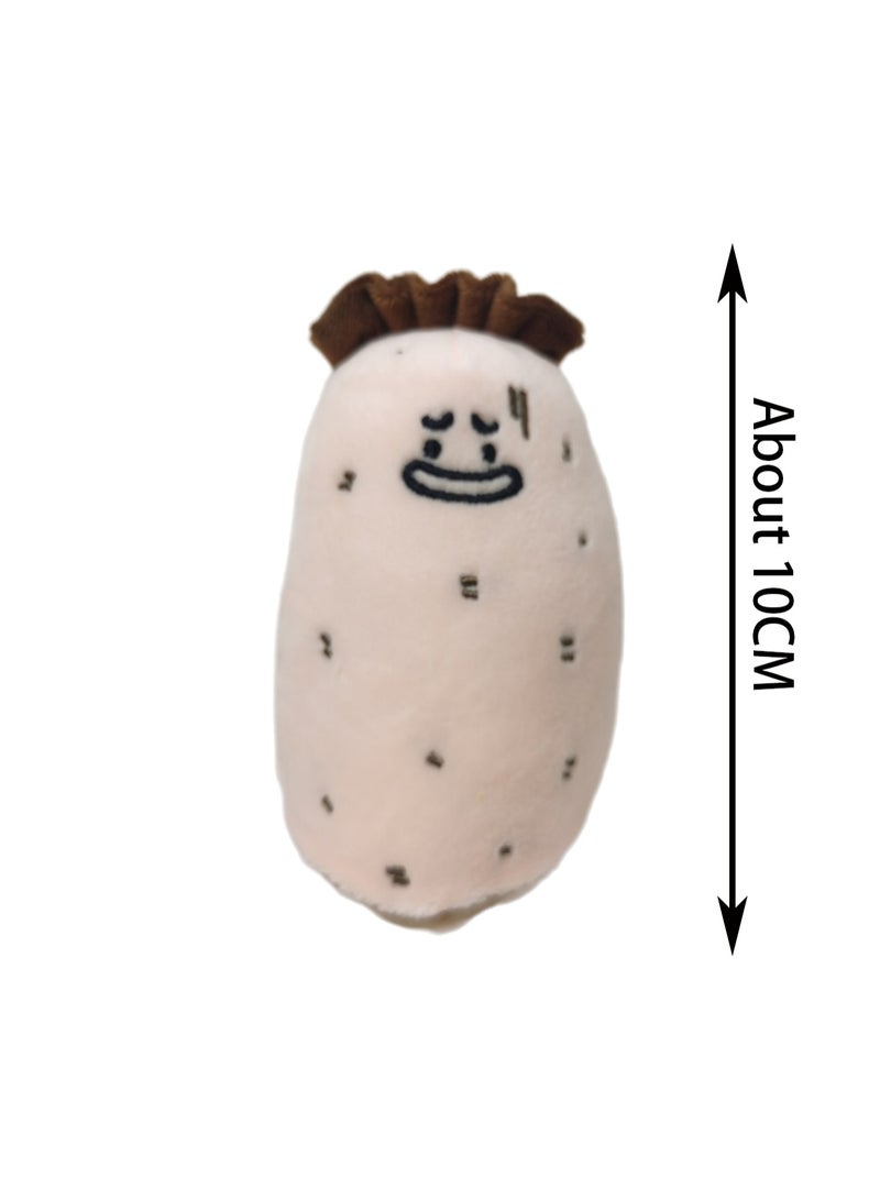 10cm Lotus Root Vegetables And Fruits Series Plush Toys, Cute Snack Expression Plush Doll Bag Pendant, Doll Soft Plush Toy Boy Girl Birthday Gift  - Image 2
