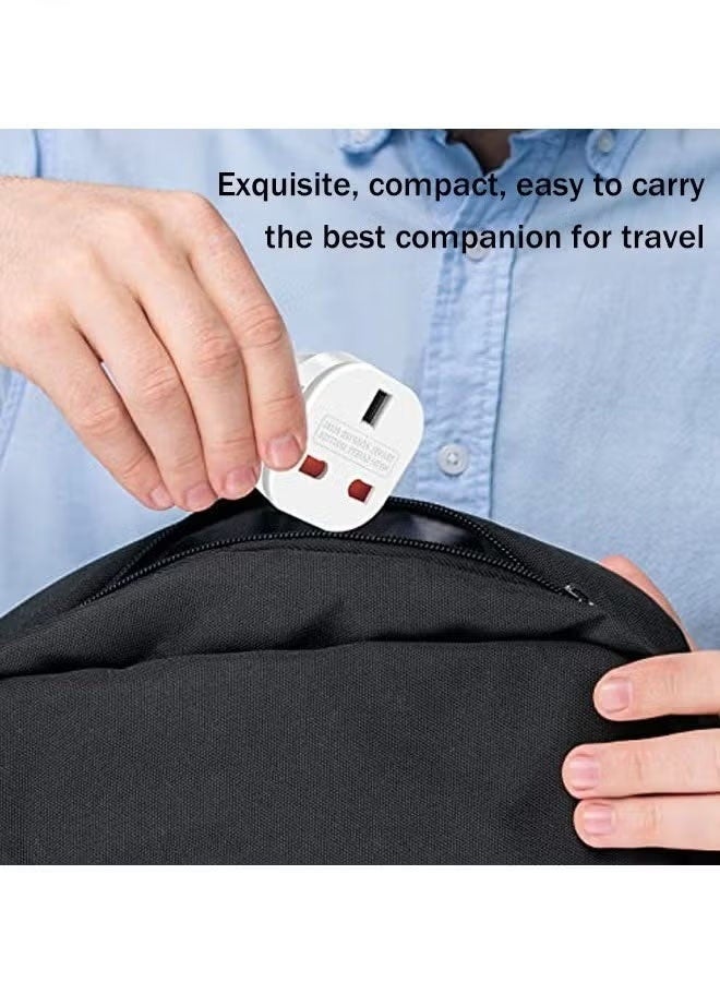 2 Packs EU Travel Plug Adapter,UK to European Power Converter Wall Charger Type G to Type C, E, F for Spain, France, Italy, Portugal, Germany, Netherlands, Greece, Poland, Turkey and More,White - Image 5