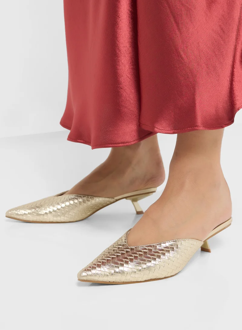 ELLA Woven Texture Mule