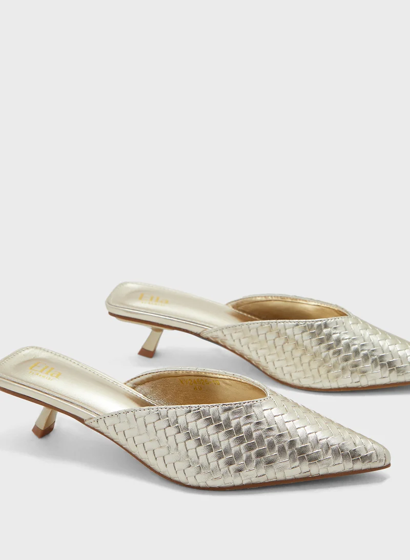 ELLA Woven Texture Mule