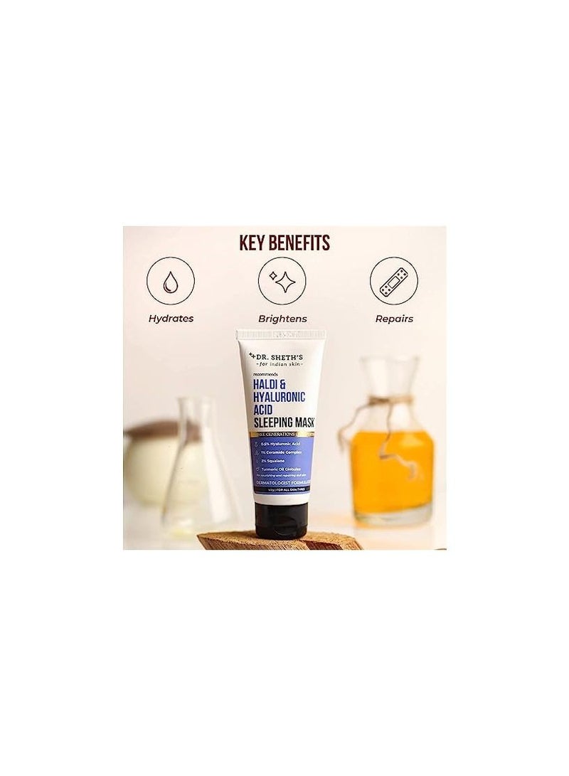 Dr. Sheth'S Haldi And Hyaluronic Acid Sleeping Mask Cream  40G - Image 3