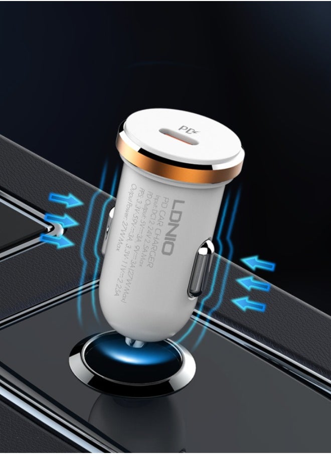 LDNIO - 27W Mini Size USB-C Fast Car charger - Image 1