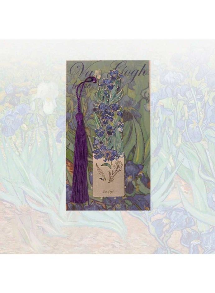 HPRT Vintage Painting Style Metal Bookmarks, 5Pcs Van Gogh Oil Painting Theme Bookmark with Tassel, Durable Page Markers for Students Teachers Book Lovers, Back to School Office Gift (11.7*2.8cm) - Image 5