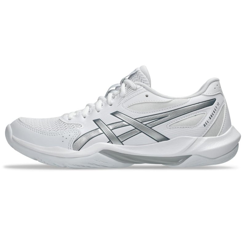 ASICS Womens GelRocket 12 Volleyball Shoes 10 WhitePure Silver - Image 2