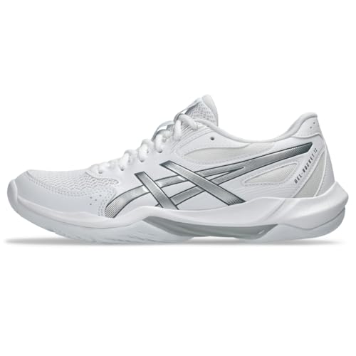 ASICS Womens GelRocket 12 Volleyball Shoes 10 WhitePure Silver - Image 1