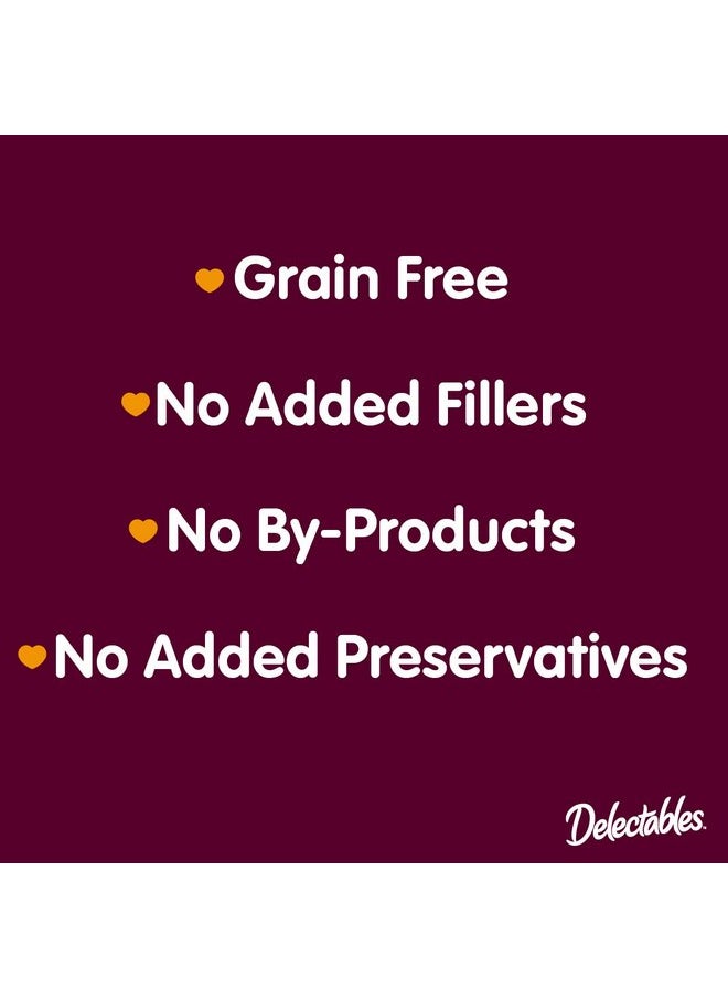 هارتز مكافآت القطط الرطبة القابلة لللعق من Hartz Delectables غير البحرية للقطط البالغة وكبار السن، بنكهات متعددة، عبوة من 12 قطعة  - Image 4