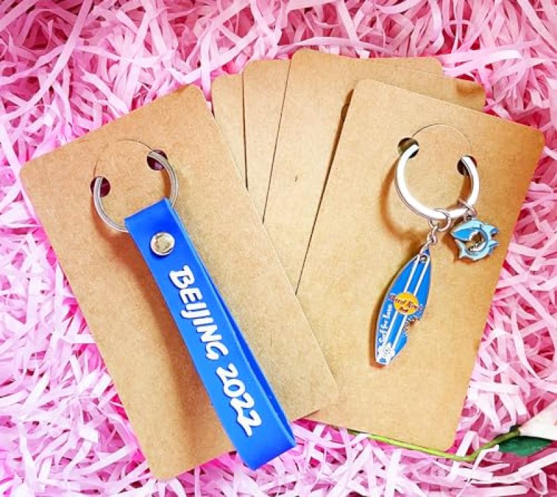 Keychain Display Cards 7.5 X 12 Cm Blank Design - Durable Thick Kraft Paper Jewelry Packaging Cards for Small Business Retail Displays And Gift Packaging - Image 4