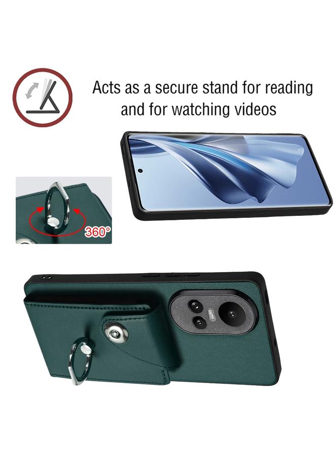 S-TOP Case For OPPO Reno10/Reno10 Pro 5G Global Organ Card Bag Ring Holder Phone Case with Long Lanyard - Image 5