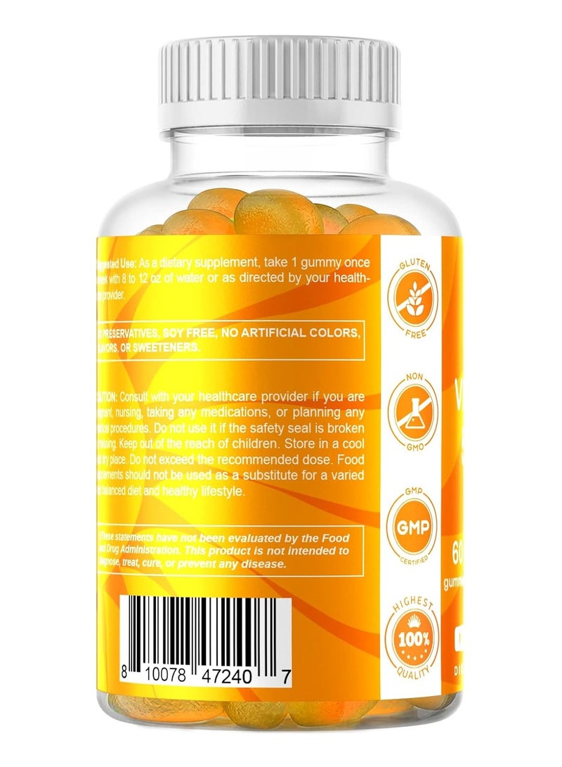 Vitamatic Sugar Free Vitamin D3 50,000 IU Weekly Supplement - 60 Pectin Based Gummies - Vitamin D Capsules for Bones, Teeth, and Immune Support - Image 2