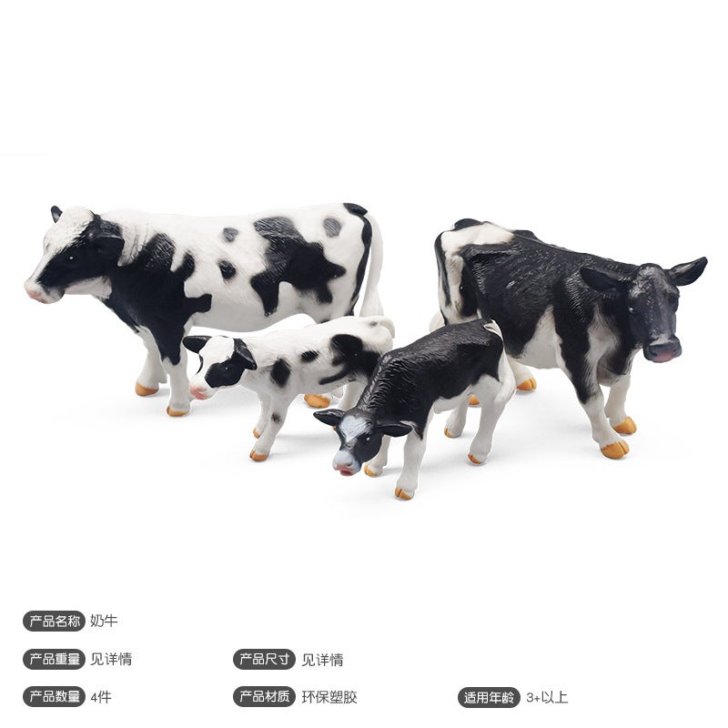Realistic Animal Toy Set for Kids Cow