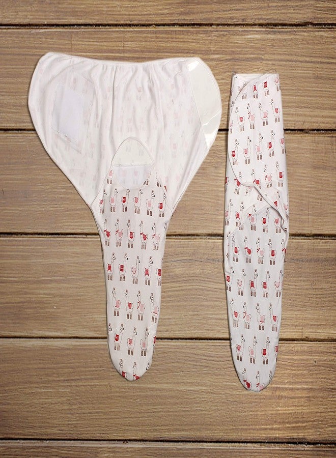 PEUBUD ® Pure Cotton Pack of 2 Soft Swaddlers/Wrap/Sleeping Bag/Wrapper Envelope Adjustable for Newborn Baby (0-3 Months | Multicolour) - Image 4